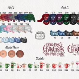 Couple Christmas Gift, Personalised Print, You & Me Gift For Girlfriend, Boyfriend, Custom Poster - thumbnail 3