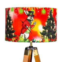 Alice in Wonderland Christmas Lampshade Red - Drum Lamp Shade 25cm 30cm 35cm 40cm 45cm Table Lamp Shade, Ceiling Shade, Pendant, Holiday - thumbnail 2