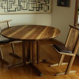 Nakashima Style Dining Table, Chairs, Japanese Chairs - thumbnail 4
