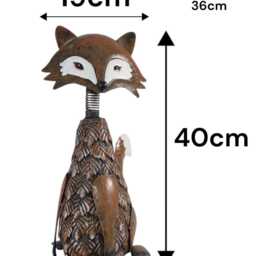 Metal Fox Garden Ornament Stake Cute Woodland Outdoor Lawn Decor Gift Decoration - thumbnail 2
