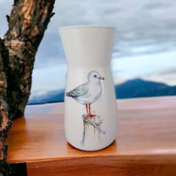 Seagull Flower Vase, Seagull Themed Decor, Gifts, Holiday Home Housewarming Beach Lover - thumbnail 1