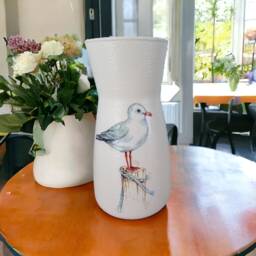Seagull Flower Vase, Seagull Themed Decor, Gifts, Holiday Home Housewarming Beach Lover - thumbnail 2