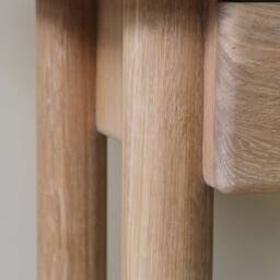 Konk ??? Huki Desk [Prime Oak] Bespoke Sizes Available Minimal Rounded Solid Wood With Drawers, Shallow Dressing Table Storage - thumbnail 4