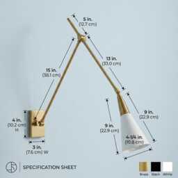 Handmade Brass Mid-Century Modern Wall Sconce - Adjustable Reading Lamp - thumbnail 2