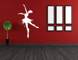 Ballerina Wall Decal Removable Dance Decor 1601 - thumbnail 1