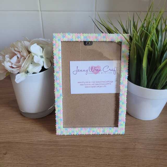 Glow in The Dark Star Clay Slices Photo Frame 4 X 6 Inches - image 1