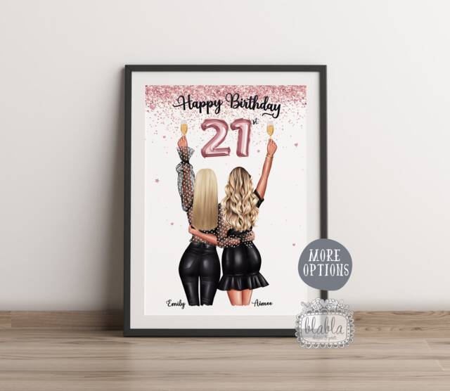 30Th Birthday Gift, Friend Best Wall Art, Personalised Gift - image 1