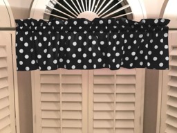 Polka Dots Cotton Window Valance Curtain Top/Treatment Kitchen Bedroom Classroom Diner Rv Home D??cor - thumbnail 1