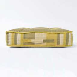 Luxury Morocco Striped Cotton Floor Cushion - 8 Colours 40x40x8 cm Seat Pad With Handle Indoor Outdoor Use Oeko-Tex?? Certified - thumbnail 4
