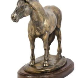 Fjord Horse, Horse Wooden Base Statue, Limited Edition, Artdog - thumbnail 2