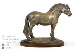 Fjord Horse, Horse Wooden Base Statue, Limited Edition, Artdog - thumbnail 1