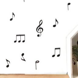 "Music Note Wall Decals, Peel & Stick Musical Notes Stickers, 72 Pack 1.75""-3.75" - thumbnail 4