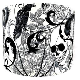 Skull Lampshade Gothic Home Decor - Alexander Henry After Dark - thumbnail 2
