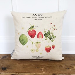 strawberry Botanical Pillow Cover - thumbnail 1