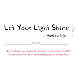 Let Your Light Shine Wall Decal, Childrens Or Playroom Decor Vinyl Lettering Art Decal - Nursery & Kids Matthew 516- 052 - thumbnail 4