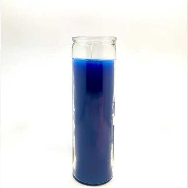 Blue Candle - 7 Day Ritual Burn Hand-Poured Pagan Ceremony Wicca Sacred - image 1
