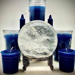 Blue Candle - 7 Day Ritual Burn Hand-Poured Pagan Ceremony Wicca Sacred - thumbnail 3