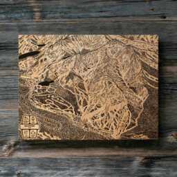 Solitude Utah Trail Map - Engraved Wood Wall Art, Winter Sport Cabin Poster Decor, Ski Snowboard Mountain, Personalized Family Gift - thumbnail 2