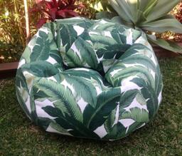 Tropical Palms Bean Bag Cover Indoor Outdoor Water Resistant