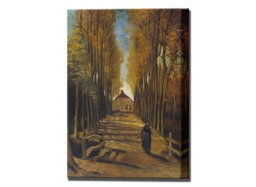 Van Gogh Autumn Trees Canvas Print, Impressionism Wall Decor - thumbnail 1