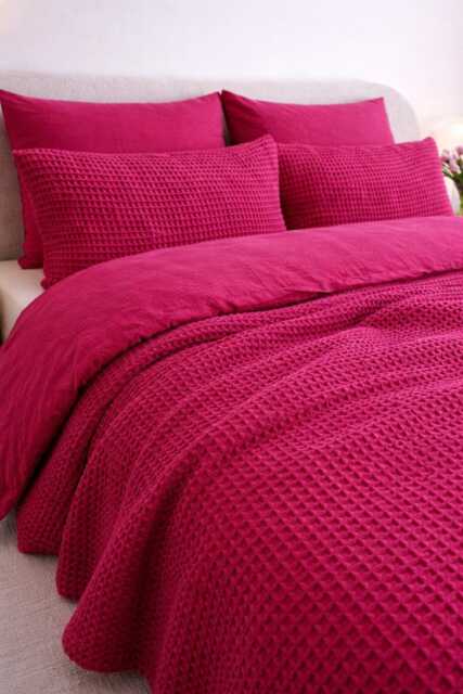 Carmin Waffle 100% Cotton Duvet Cover Set - image 1