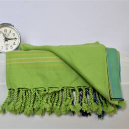 Ethnic Maasai Cotton Throw - Colorful African Kikoy Blanket, Sarong - thumbnail 3