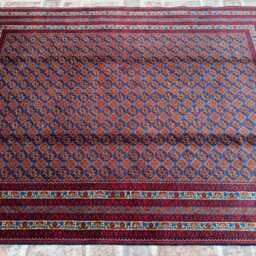 4x6 Bohemian Afghan Wool Rug Hand-Knotted Geometric Oriental Carpet - thumbnail 3