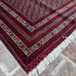 4x6 Bohemian Afghan Wool Rug Hand-Knotted Geometric Oriental Carpet - thumbnail 4