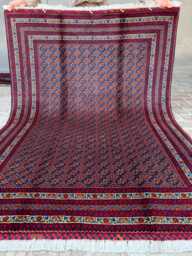 4x6 Bohemian Afghan Wool Rug Hand-Knotted Geometric Oriental Carpet - thumbnail 1