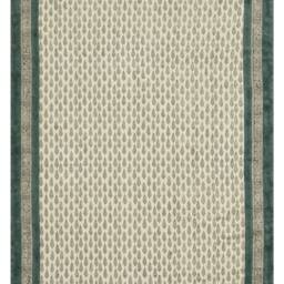 Handwoven Green Black Cotton Rug, Modern Minimalist Abstract Design - thumbnail 3