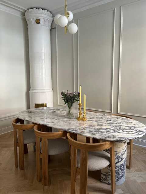 Calacatta Viola Marble Dining Table, Italian Design, Custom Table Top - image 1