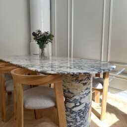 Calacatta Viola Marble Dining Table, Italian Design, Custom Table Top - thumbnail 3