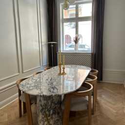 Calacatta Viola Marble Dining Table, Italian Design, Custom Table Top - thumbnail 2