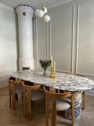Calacatta Viola Marble Dining Table, Italian Design, Custom Table Top
