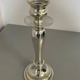 Traditional Handcrafted Pewter Candlestick Holder, Taper Candle Stand, Home Decor - thumbnail 3