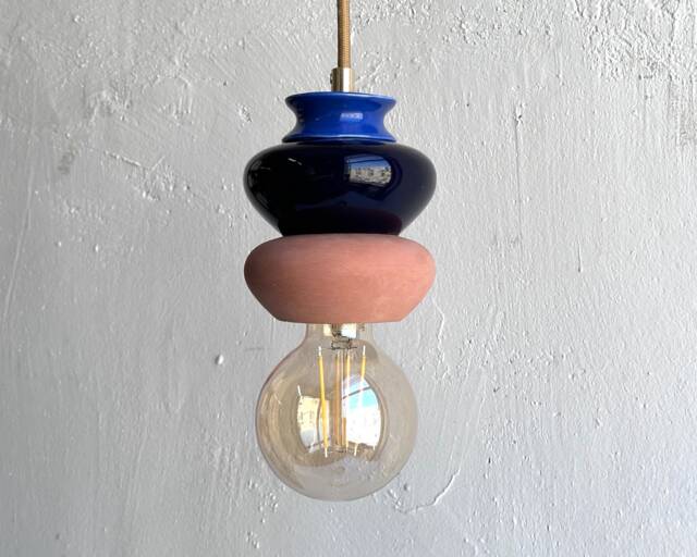 Pendant Ceramic Lamp, Hanging Lampshade, Handmade Design, Contemporary Artwork Creation, Unique Light Fixture Gift - image 1
