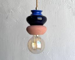 Pendant Ceramic Lamp, Hanging Lampshade, Handmade Design, Contemporary Artwork Creation, Unique Light Fixture Gift - thumbnail 1