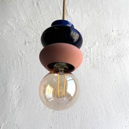 Pendant Ceramic Lamp, Hanging Lampshade, Handmade Design, Contemporary Artwork Creation, Unique Light Fixture Gift - thumbnail 3