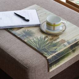 Sofa Tray Table Cactus/Side Wood Ottoman Wooden Breakfast Laptop Tray Tv - thumbnail 3