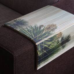Sofa Tray Table Cactus/Side Wood Ottoman Wooden Breakfast Laptop Tray Tv - thumbnail 2