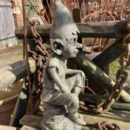 Resin Pixie On Rock Garden Ornament - thumbnail 3