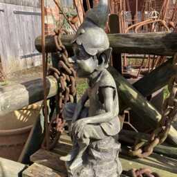 Resin Pixie On Rock Garden Ornament - thumbnail 4