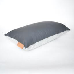 Decorative Designer Grey Leather & Felt Wool Scatter Cushion/Pillow Cover - thumbnail 1