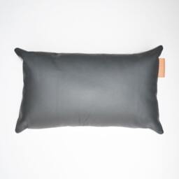 Decorative Designer Grey Leather & Felt Wool Scatter Cushion/Pillow Cover - thumbnail 3