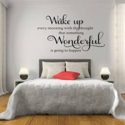 Wake Up Quote, Wall Art Sticker, Vinyl Decal, Modern Transfer, PVC - thumbnail 2