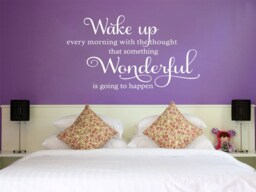 Wake Up Quote, Wall Art Sticker, Vinyl Decal, Modern Transfer, PVC - thumbnail 1