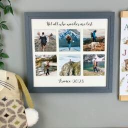 Personalised Travel Collage Picture Frame, Photo Gift, Multi Frame For Family Holiday, Vacation, Adventure, Day Trip Photos