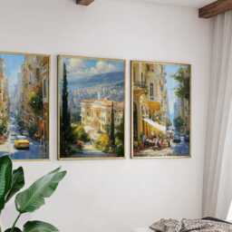Set Of 3 Beirut Posters, Lebanon Travel Wall Art, Mediterranean City Print Set, Modern Artwork, Coastal Home Decor, Urban Landscape Style - thumbnail 4