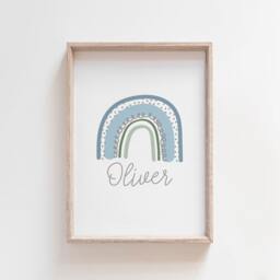 Set Of 3 Boys Nursery Prints, Rainbow Wall Art, You Are My Sunshine Bedroom, Quotes, Playroom Prints - thumbnail 2