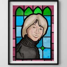 Gail Platt - Corrie Stained Glass Style Print - Frame Not Included - thumbnail 3